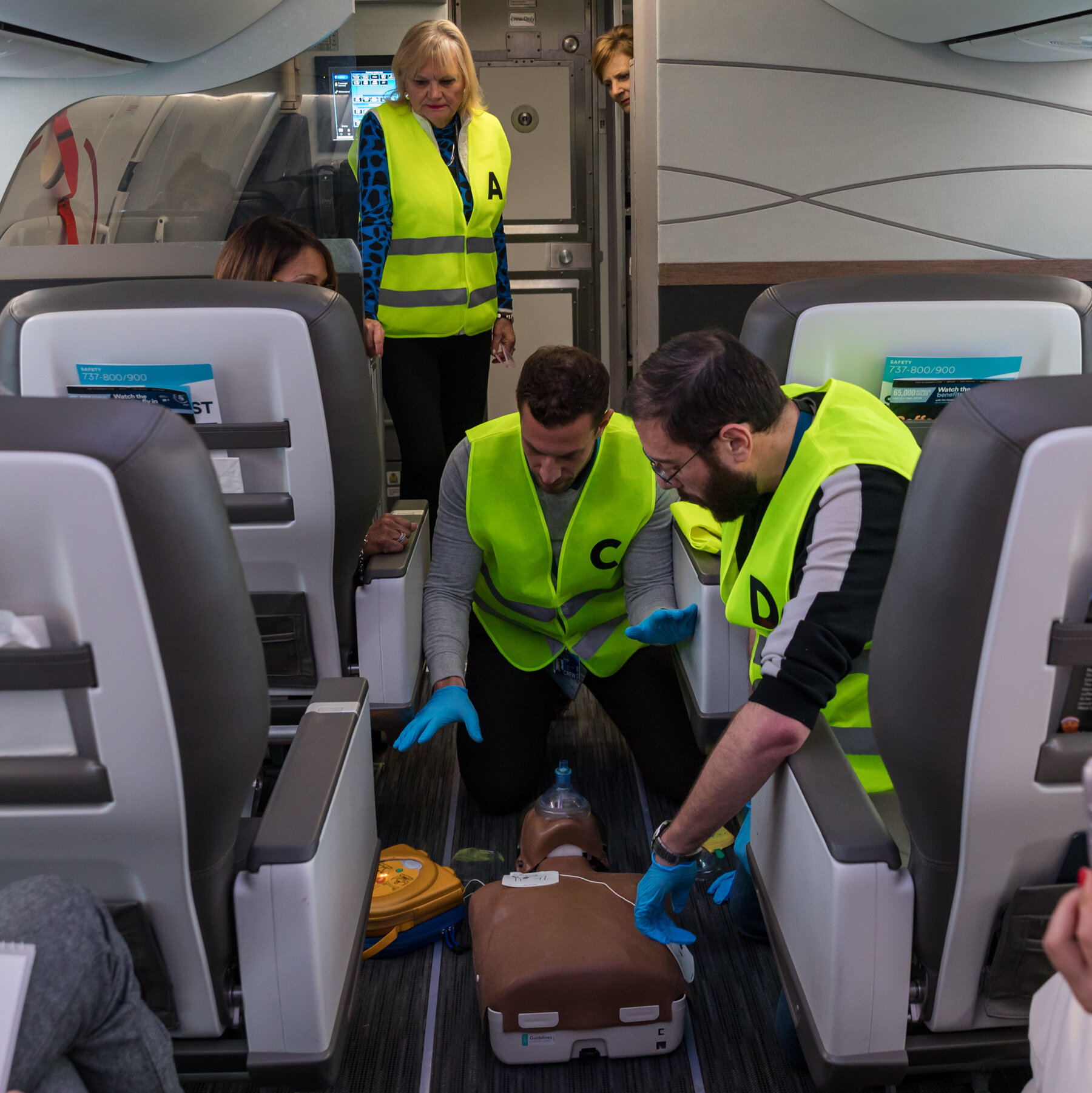 Cabin emergency medical training